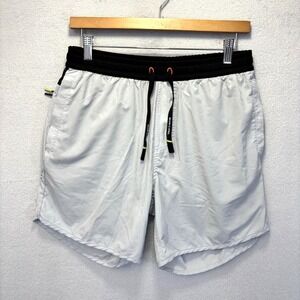 Municipal Lined Running Shorts Mens Small Gray 6" Inseam‎ Zip Pocket Athletic